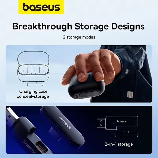 Навушники бездротові Baseus AeQur G10 TWS Black 71b50dce фото