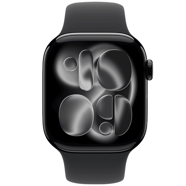 Смарт-годинник Apple Watch Series 11 GPS 42 mm Jet Black Aluminum Case with Black Sport Band - S/M (MEQT4) MEQT4 фото
