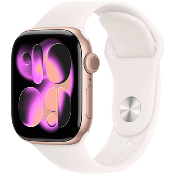 Смарт-годинник Apple Watch Series 11 GPS 46 mm Rose Gold Aluminum Case with Light Blush Sport Band - M/L (MEV74) MEV74 фото