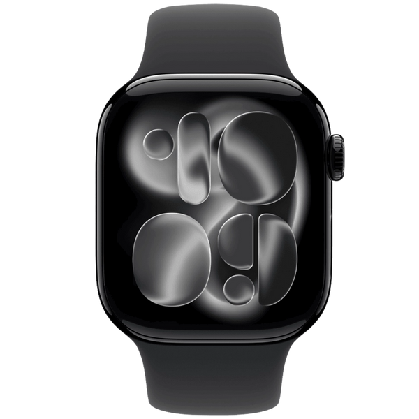 Смарт-годинник Apple Watch Series 11 GPS 46 mm Jet Black Aluminum Case with Black Sport Band - M/L (MEVX4) MEVX4 фото